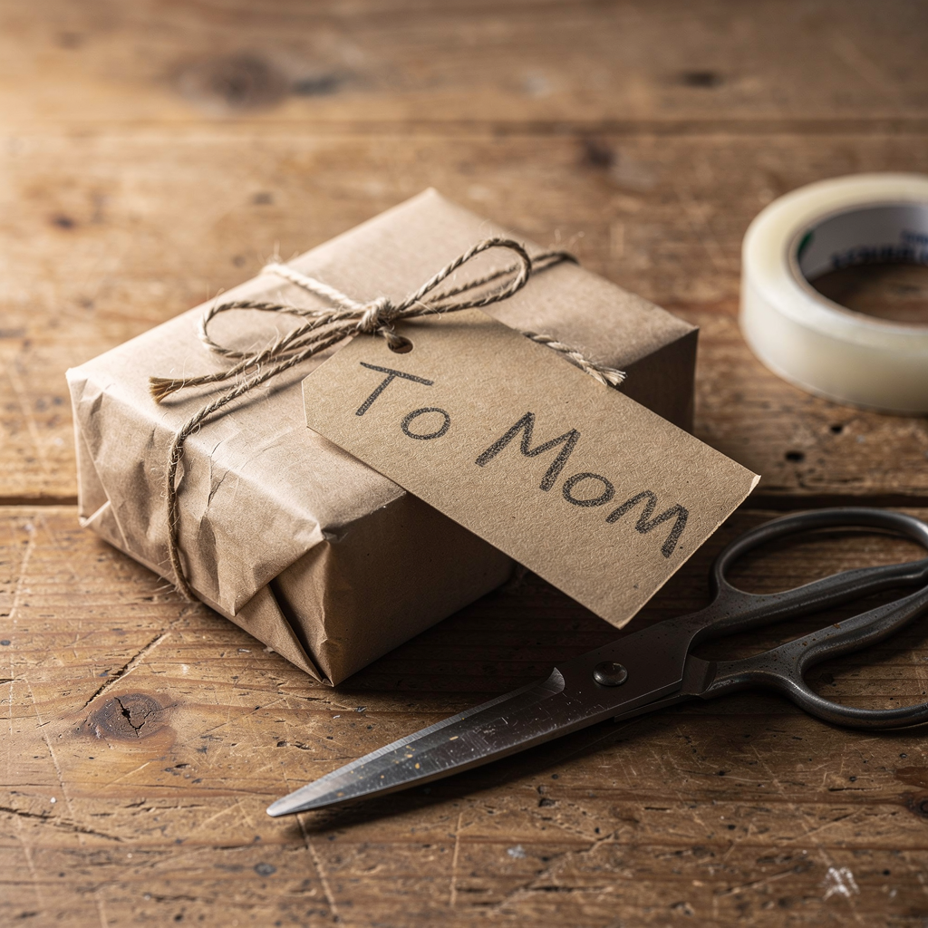 Wrapping a Gift Without Tape Showing