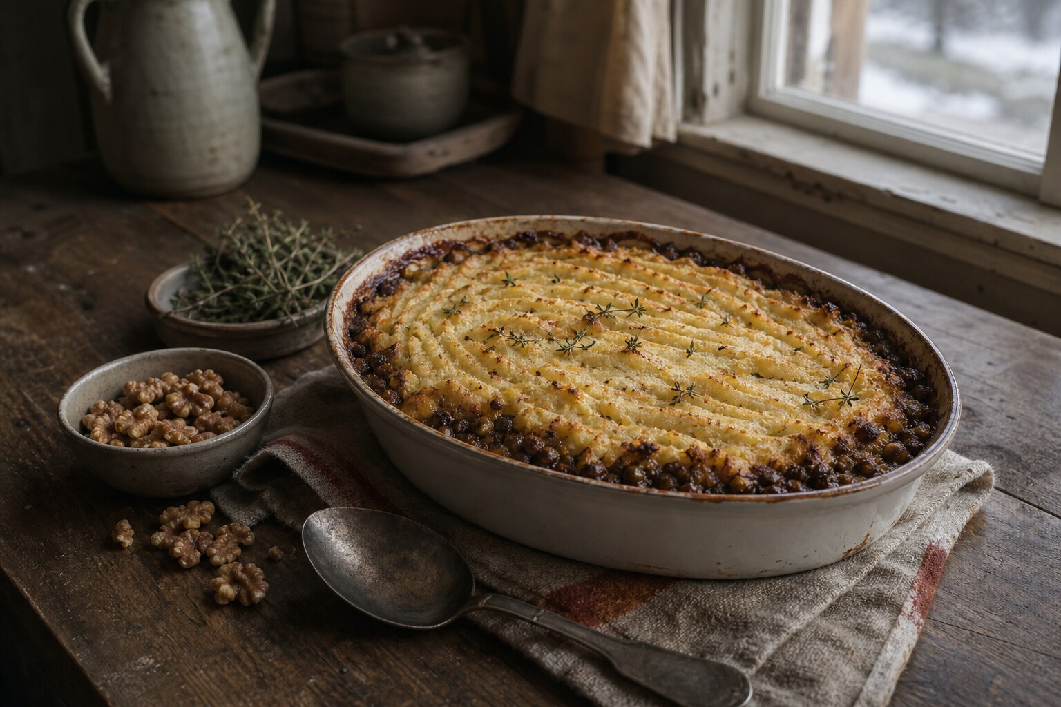 Smoky Lentil & Walnut Shepherd's Pie